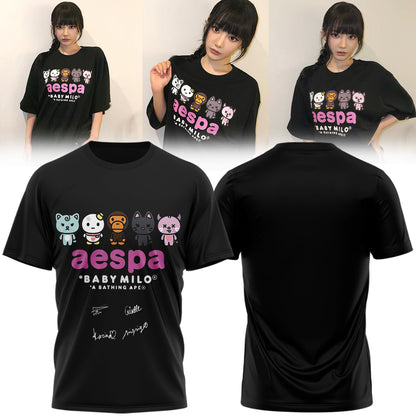 .aespa x BAPE signed TShirt