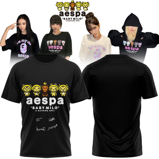 .aespa x BAPE signed TShirt