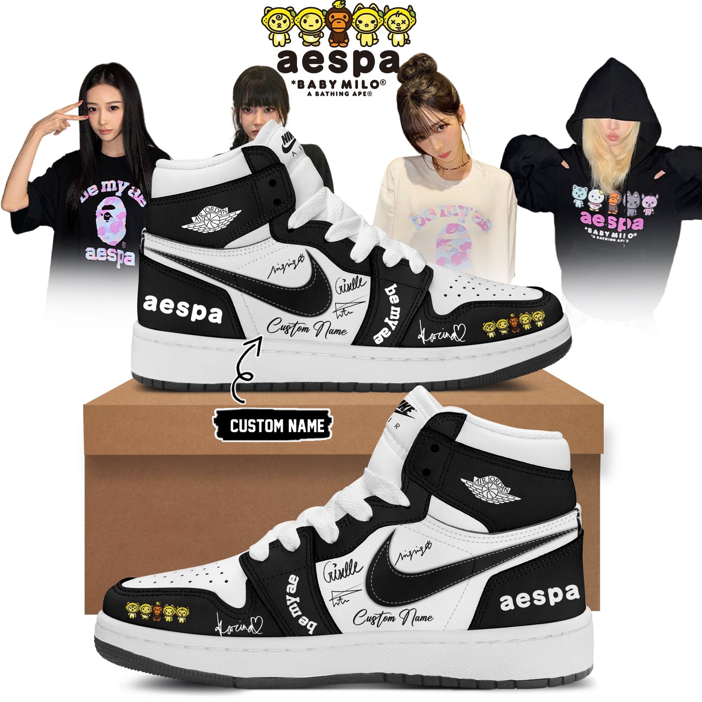 aespa x BAPE signed Shoes 22