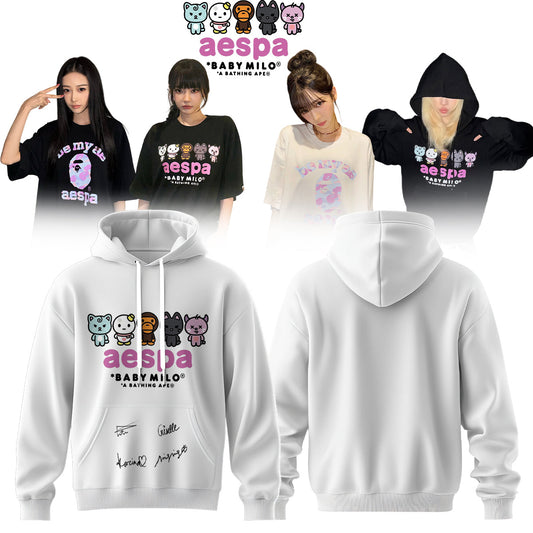 .aespa x BAPE signed Hoodie