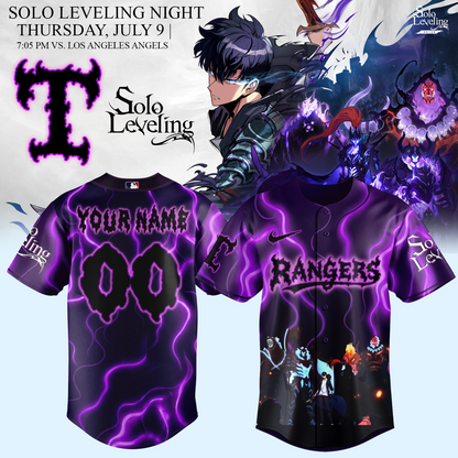 __.Texas Rangers x Solo Leveling Limited Jersey 4 (Custom Name & Number)