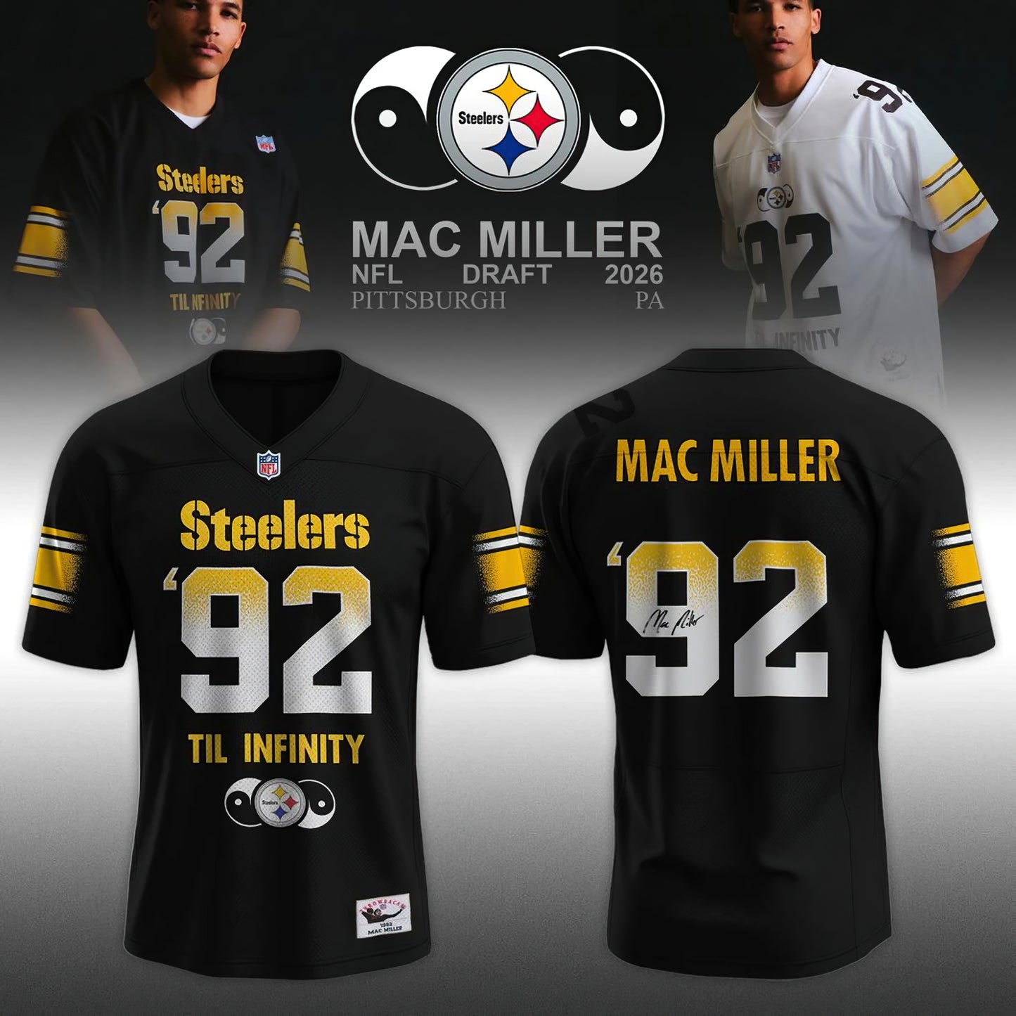 Pittsburgh Steelers x Mac Miller 2026 Special Edition Football Jersey
