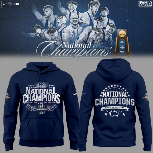 Penn State Nittany Lions 2026 NCAA Wrestling National Champions Hoodie