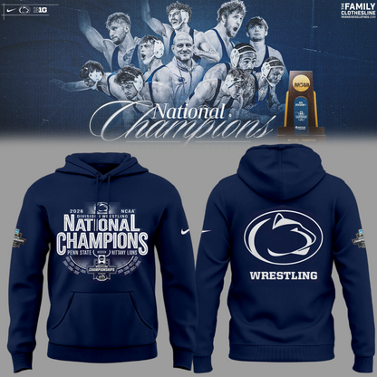 Penn State Nittany Lions 2026 NCAA Wrestling National Champions Hoodie
