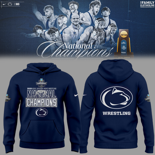Penn State Nittany Lions 2026 NCAA Wrestling National Champions Hoodie