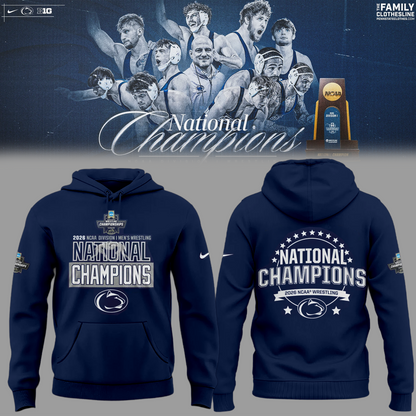 Penn State Nittany Lions 2026 NCAA Wrestling National Champions Hoodie
