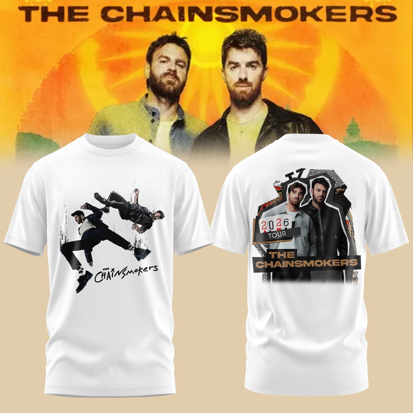 The Chainsmokers Tour 2026 Premium Graphic T-Shirt V3