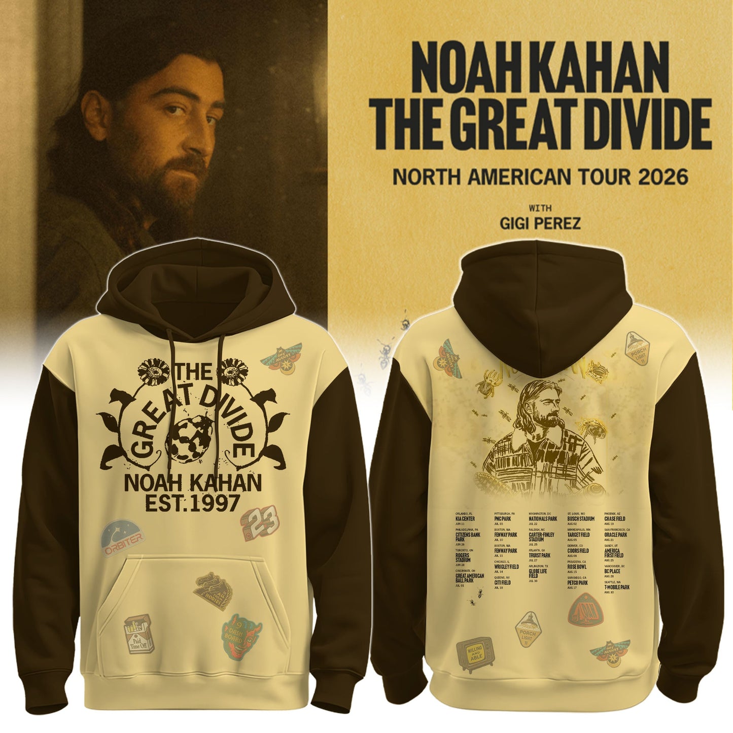 The Great Divide Tour Noah Kahan Limited Edition Hoodie