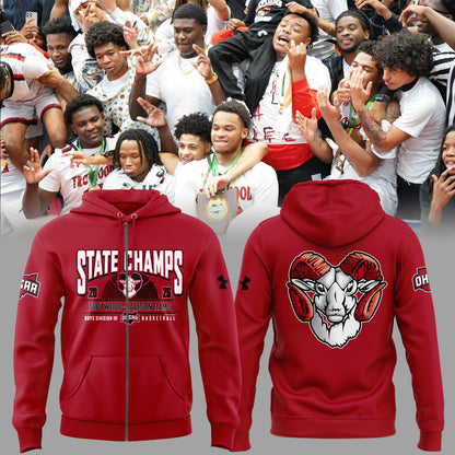 Limited Edition 2026 OHSAA Boys Basketball D3 State Champions Zip Hoodie