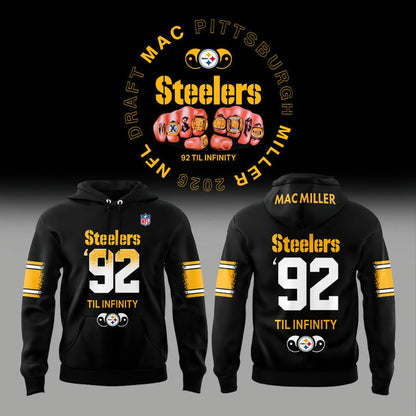Pittsburgh Steelers × Mac Miller 92 Til Infinity Hoodie - Limited Edition