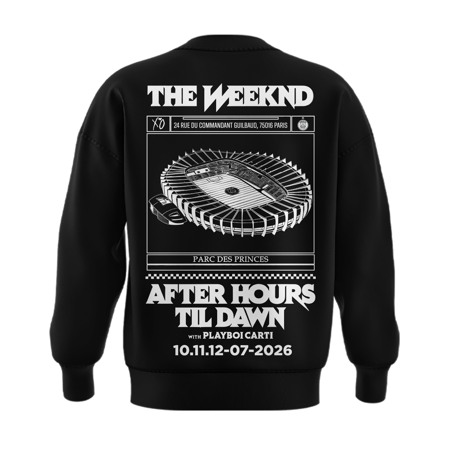 Paris Saint-Germain F.C. x The Weekend Black Sweatshirt 2026