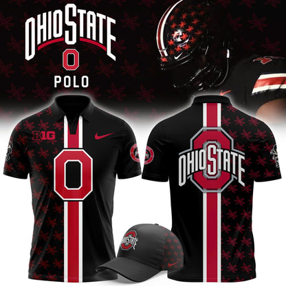 Premium Ohio State Buckeyes Black Polo 2026 Season