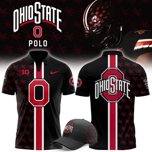 Premium Ohio State Buckeyes Black Polo 2026 Season