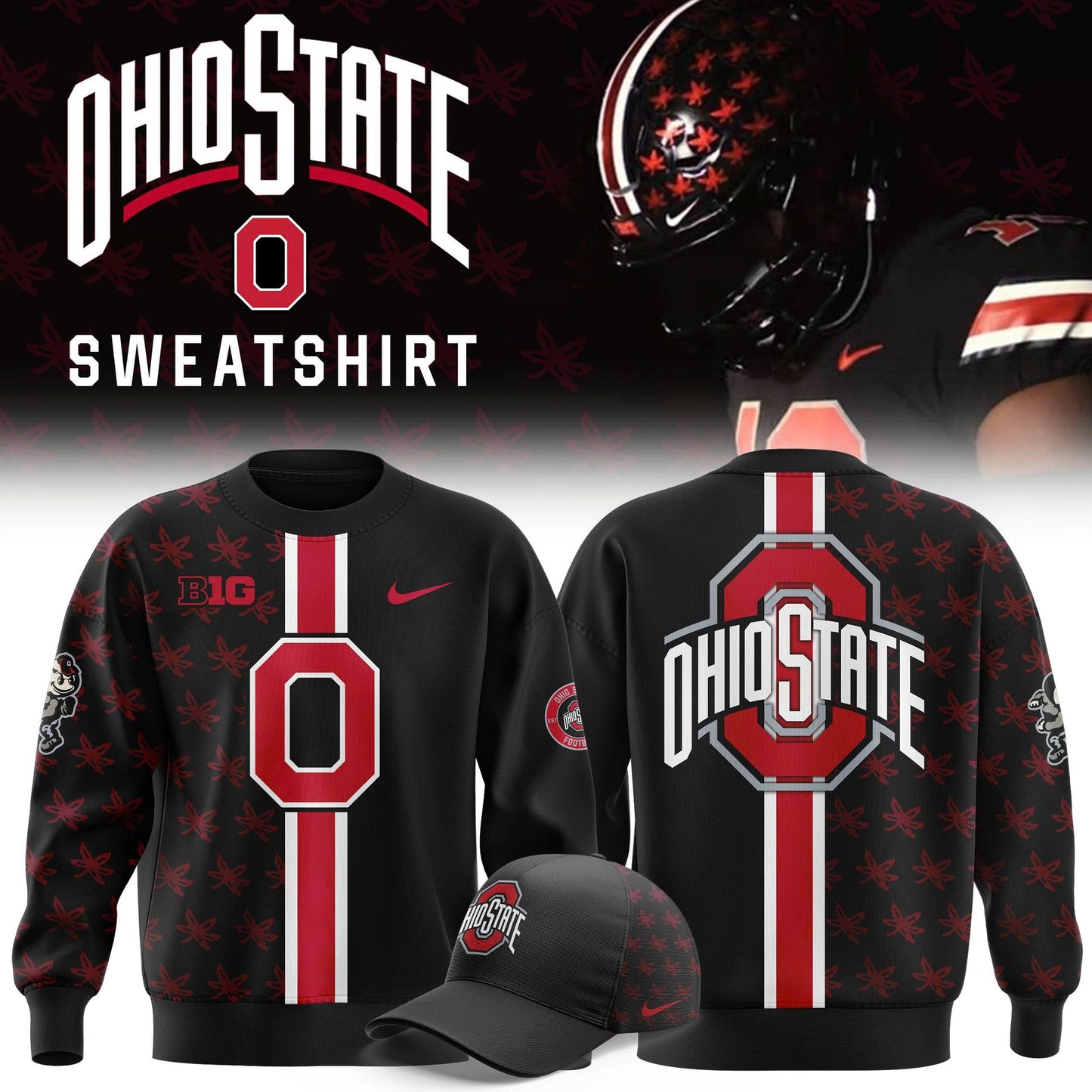Premium Ohio State Buckeyes Black Sweatshirt 2026 Season