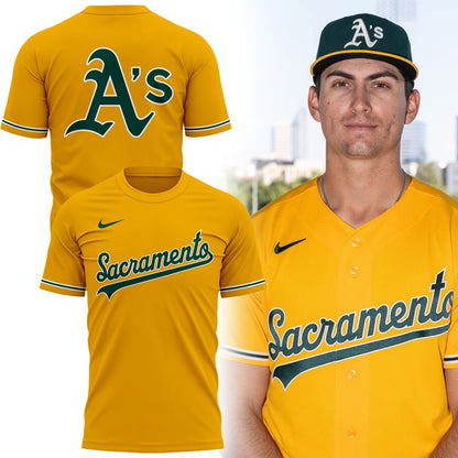 Men's Athletics Nike Gold Sacramento Tshirt