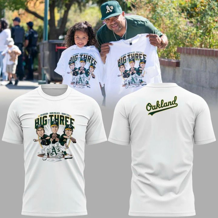 Oakland Athletics Tim Hudson, Mark Mulder, Barry Zito “Big Three” T-Shirt - Limited Edition