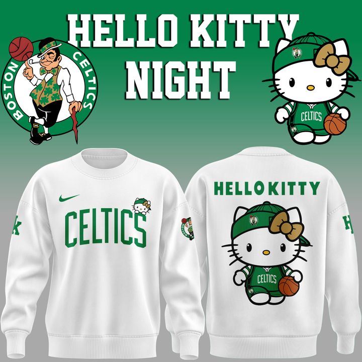 01.Boston Celtics x Hello Kitty Night 2026 Special Edition Sweatshirt