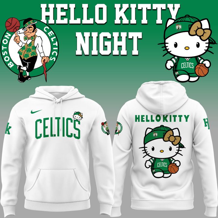 01.Boston Celtics x Hello Kitty Night 2026 Special Edition Hoodie