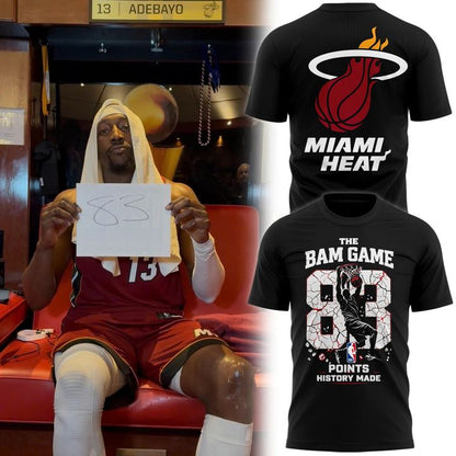 Bam Adebayo Miami Heat The Bam Game 83 Point History Made T-Shirt