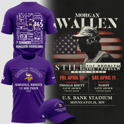 Minnesota Vikings 2026 Exclusive Morgan Wallen T-Shirt