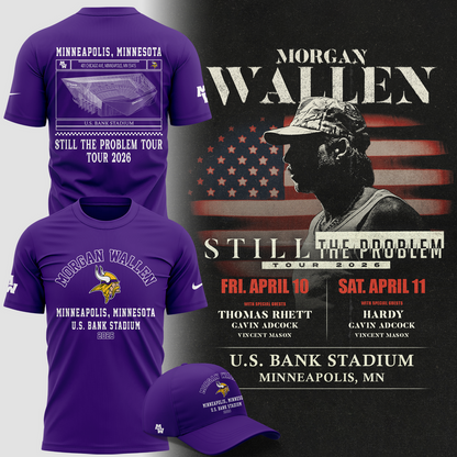 Minnesota Vikings 2026 Exclusive Morgan Wallen T-Shirt