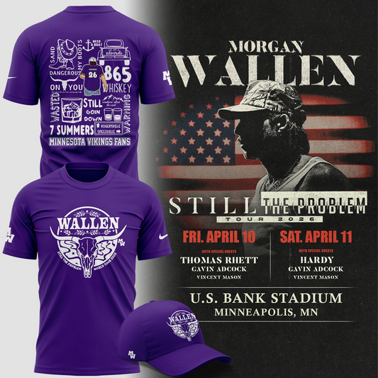 Minnesota Vikings 2026 Exclusive Morgan Wallen T-Shirt