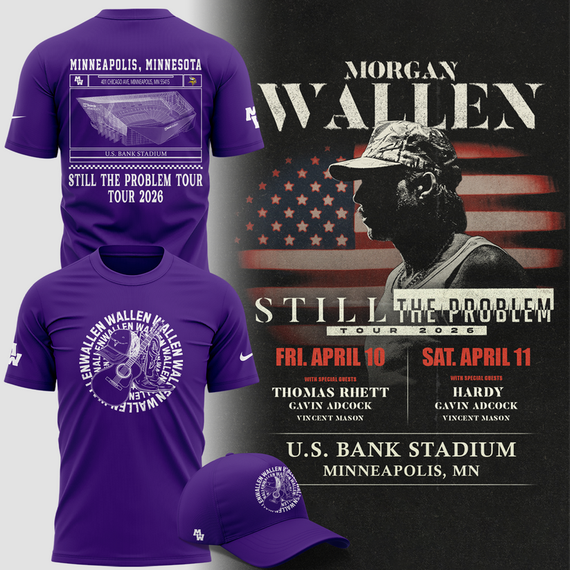 Minnesota Vikings 2026 Exclusive Morgan Wallen T-Shirt