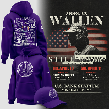 Minnesota Vikings 2026 Exclusive Morgan Wallen Hoodie