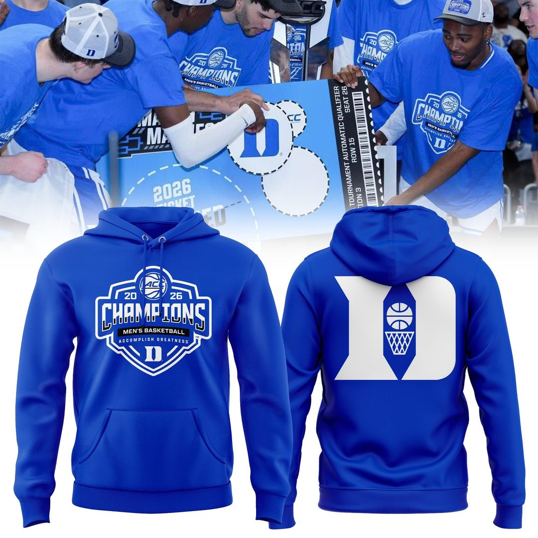 Duke Blue Devils Unisex 2026 ACC Men's Basketball Tournament Champions Locker Room Special Hoodie