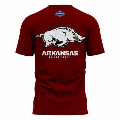 1. Arkansas Razorbacks Men's Basketball 2026 SEC Tournament Champions Locker Room Short Sleeve T-Shirt