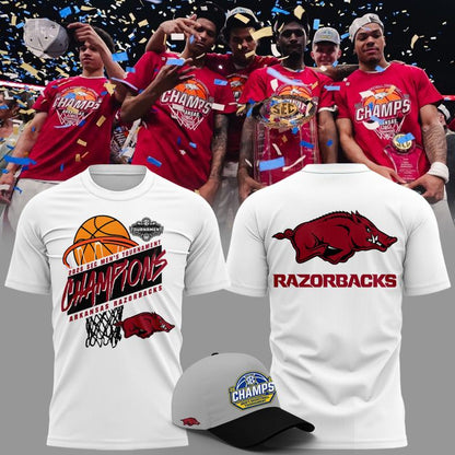 VIP.01.Arkansas Razorbacks Men's Basketball 2026 SEC Tournament Champions T Shirt