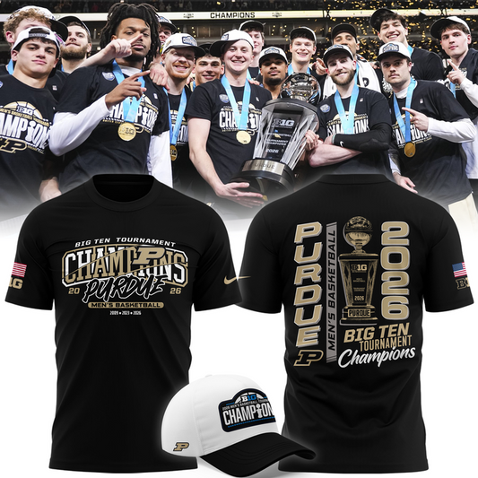 01.Purdue Men's Basketball 2026 Big Ten Tournament Champions T Shirt