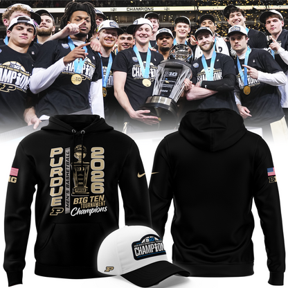 02.Purdue Men's Basketball 2026 Big Ten Tournament Champions Hoodie