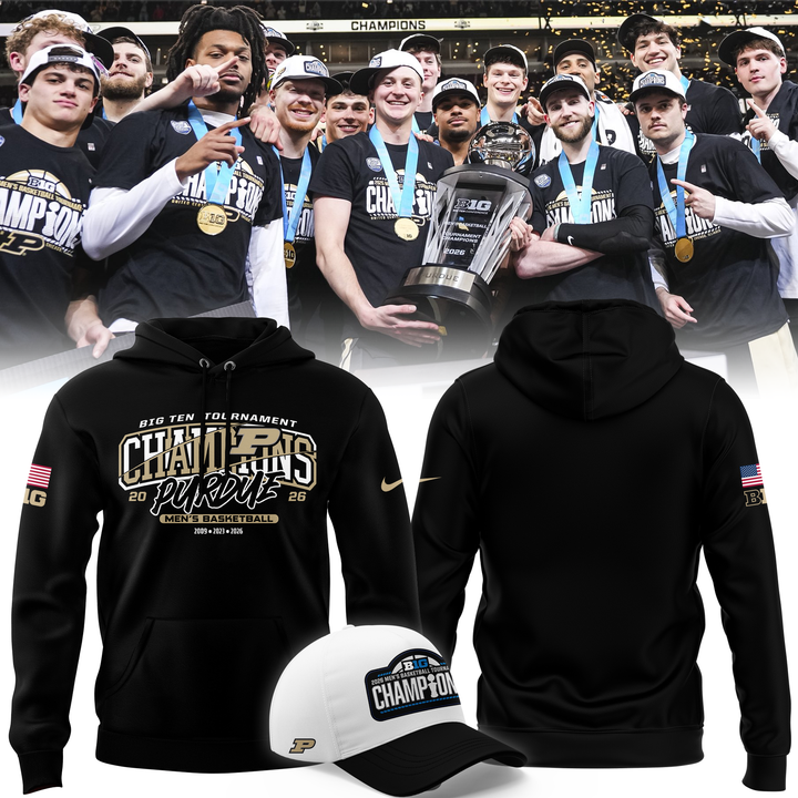 04.Purdue Men's Basketball 2026 Big Ten Tournament Champions Hoodie