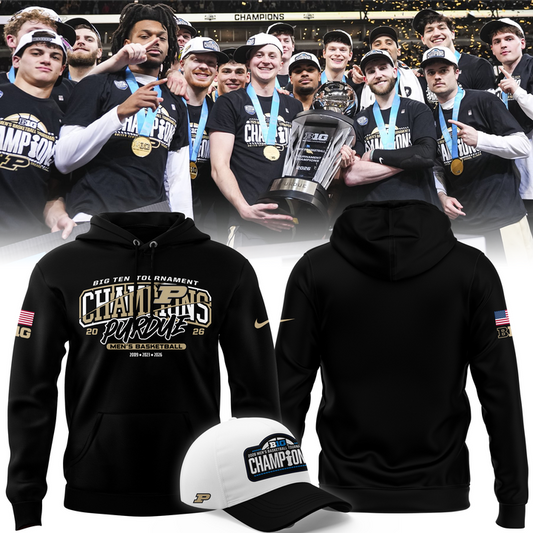 04.Purdue Men's Basketball 2026 Big Ten Tournament Champions Hoodie