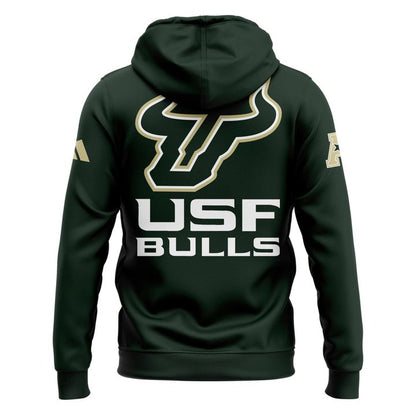 Unisex Blue 84 Green South Florida Bulls 2026 American Conference Men's Basketball Tournament Champions Hoodie V2