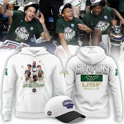 Official South Florida Bulls 2026 American Conference Men’s Basketball Tournament Champions Hoodie (Updated Version)