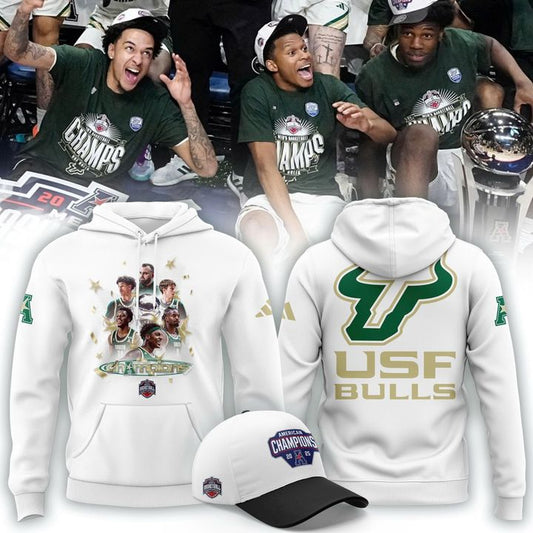 Official South Florida Bulls 2026 American Conference Men’s Basketball Tournament Champions Hoodie V1