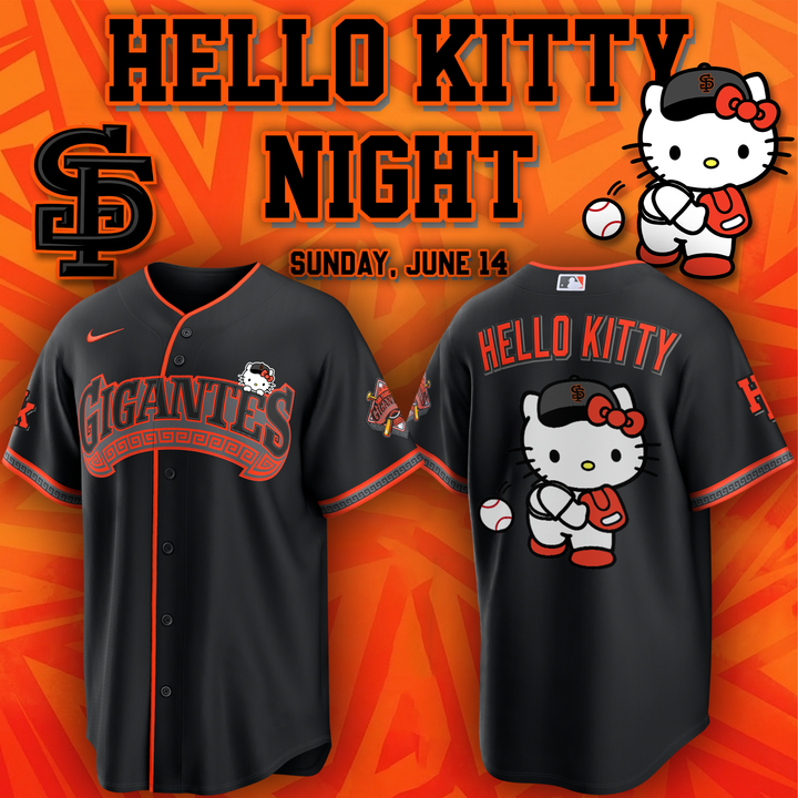 Special New Edition San Francisco Giants Gigantes x Hello Kitty Jersey 2026