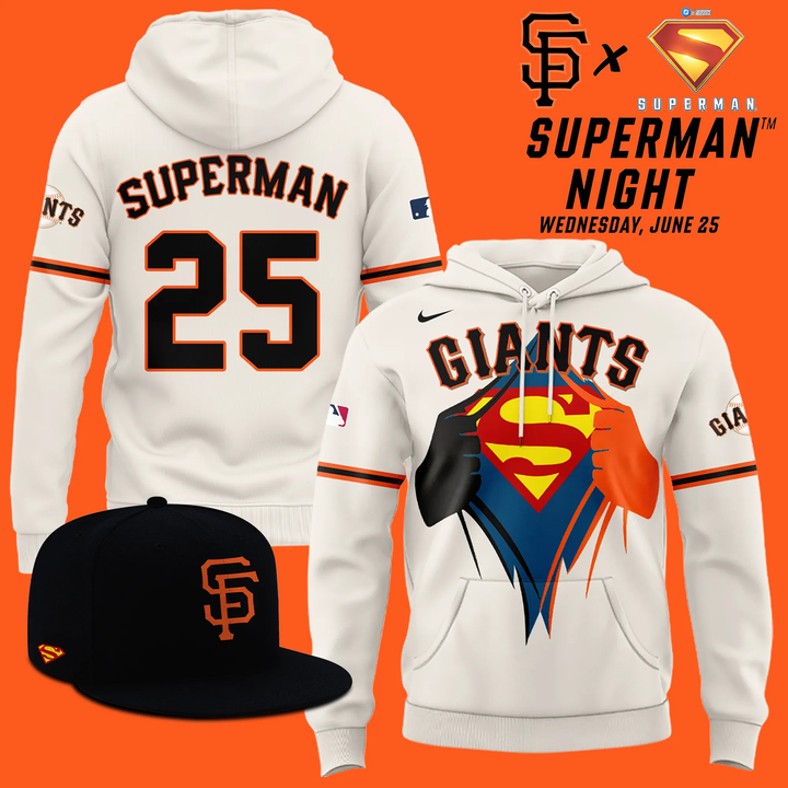 Limited Edition San Francisco Giants x Superman Night 2025 Hoodie