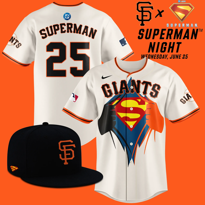 Limited Edition San Francisco Giants x Superman Night 2025 Jersey