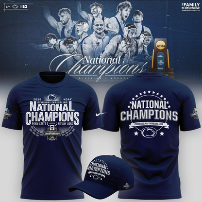 Penn State Nittany Lions 2026 NCAA Wrestling National Champions Tshirt