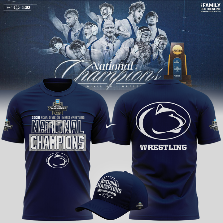 02.Penn State Nittany Lions 2026 NCAA Wrestling National Champions Tshirt