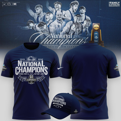 04.Penn State Nittany Lions 2026 NCAA Wrestling National Champions Tshirt