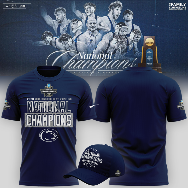 05.Penn State Nittany Lions 2026 NCAA Wrestling National Champions Tshirt
