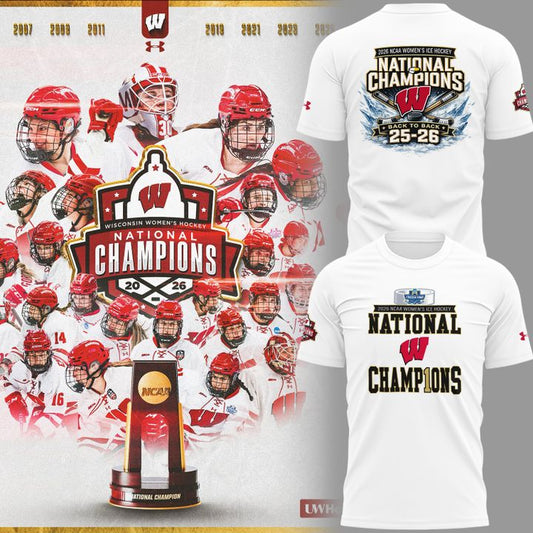 Back-to-Back Champions – Wisconsin Hockey T-Shirt