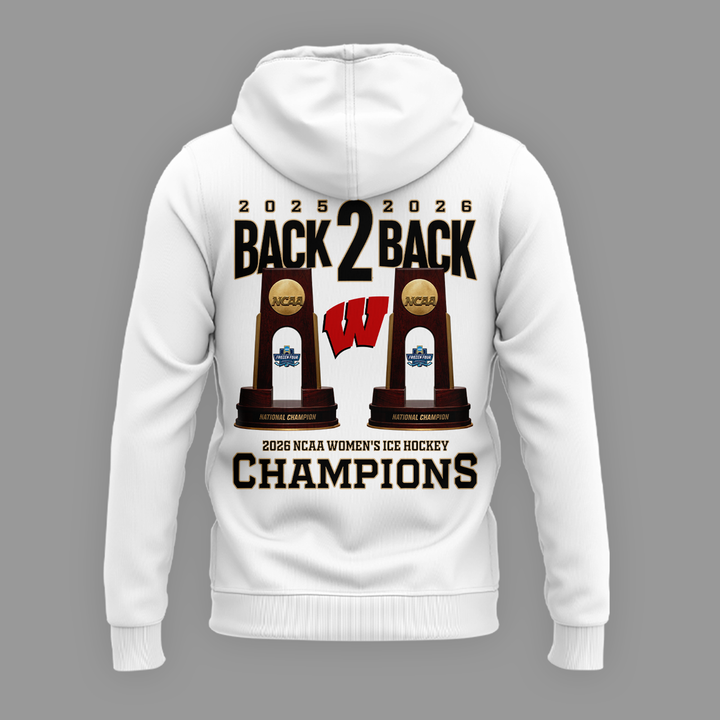 Wisconsin Badgers 2026 NCAA Frozen Four Women's Ice Hockey National Champions Hoodie