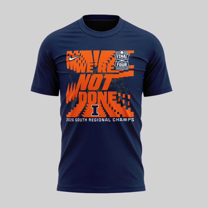 12.Illinois Fighting Illini 2026 Men's Basketball Tournament March Madness Final Four T-Shirt
