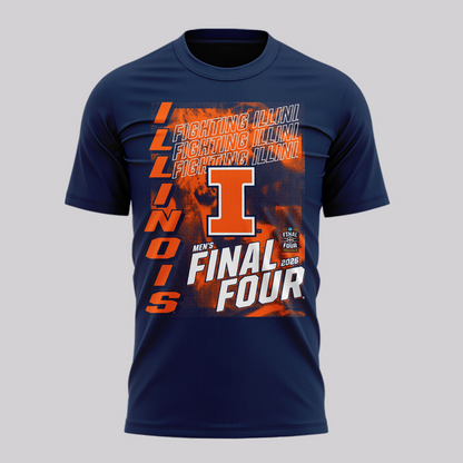 14.Illinois Fighting Illini 2026 Men's Basketball Tournament March Madness Final Four T-Shirt