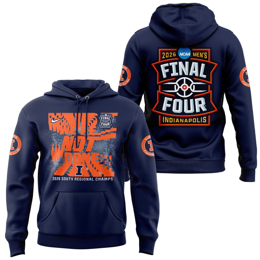Navy Illinois Fighting Illini 2026 Men's Basketball Tournament March Madness Final Four Hoodie